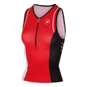 Castelli Core W Tri Singlet (Red/White)