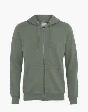 Classic Organic Zip Hood - Dusty Olive