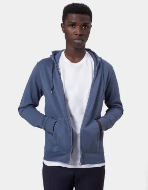 Classic Organic Zip Hood - Light Aqua