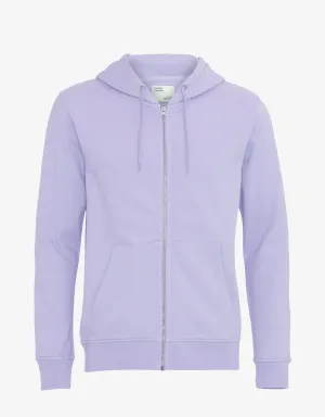 Classic Organic Zip Hood - Soft Lavender