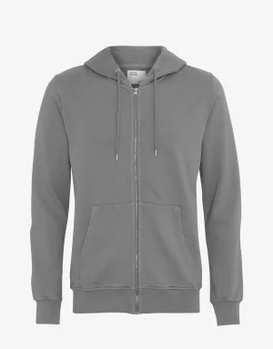 Classic Organic Zip Hood - Storm Grey