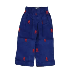 Classic Prep Boys Bright Navy with Skull & Cross Bones Corduroy Pants