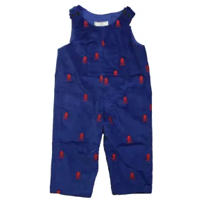 Classic Prep Boys Bright Navy with Skull & Cross Bones Romper
