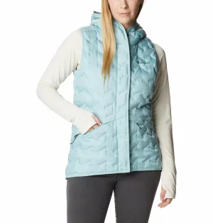 Columbia Women Blue Omni-Heat Reflective Delta Ridge Hooded Vest