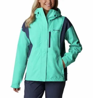Columbia Women Green Omni-Tech Hikebound Waterproof Rain Jacket
