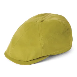 Failsworth Hats Hudson Cotton Canvas Newsboy Cap - Apple Green-Charcoal