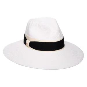 Failsworth Hats Positano Wide Brim Summer Fedora Hat - White