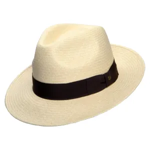 Failsworth Hats Snap Brim Panama Fedora Hat - Natural