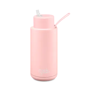 Frank Green 34oz/1000ml Reusable Bottle Straw Blushed