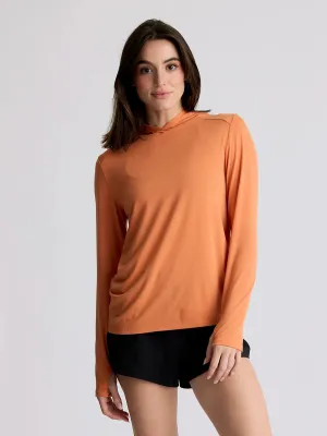 Free Fly Women's Bamboo Shade Hoodie II in Sunstone