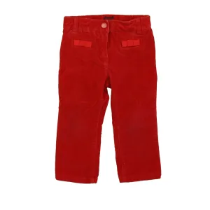 Jacadi Girls Red Corduroy Pants