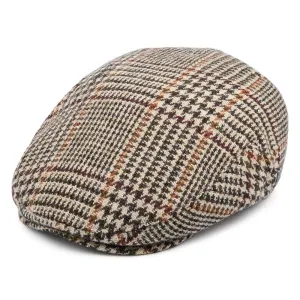 Jaxon & James HARRIS TWEED Locheport Flat Cap - Brown-Tan