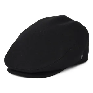 Jaxon & James Melton Wool Flat Cap - Black