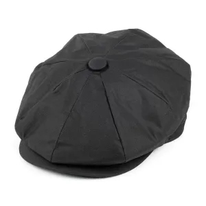 Jaxon & James Oilcloth Water Resistant Newsboy Cap - Black