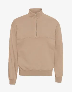 Organic Quarter Zip - Honey Beige