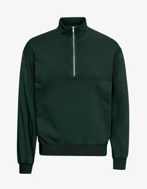 Organic Quarter Zip - Hunter Green