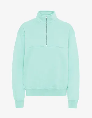 Organic Quarter Zip - Light Aqua