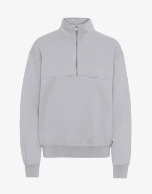 Organic Quarter Zip - Limestone Grey