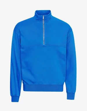 Organic Quarter Zip - Pacific Blue