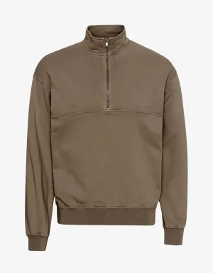 Organic Quarter Zip - Warm Taupe