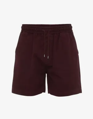Organic Twill Shorts - Oxblood Red