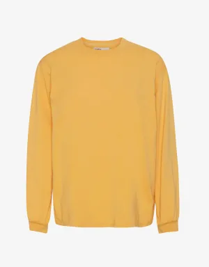 Oversized Organic LS T-shirt - Burned Yellow
