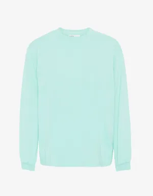 Oversized Organic LS T-shirt - Light Aqua