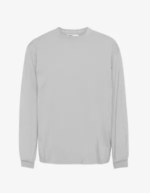 Oversized Organic LS T-shirt - Limestone Grey