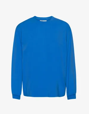 Oversized Organic LS T-shirt - Pacific Blue
