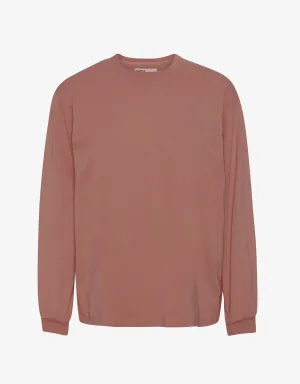 Oversized Organic LS T-shirt - Rosewood Mist