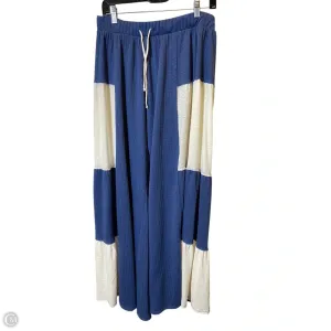 Pants Other By Clothes Mentor In Blue & Cream, Size: L