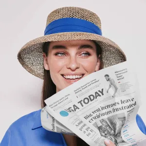 Seeberger Hats Seagrass Straw Cloche - Natural-Blue