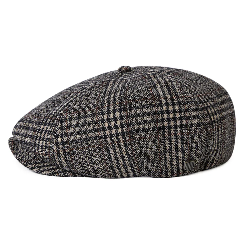 Brixton Hats Brood Plaid Newsboy Cap - Khaki-Brown