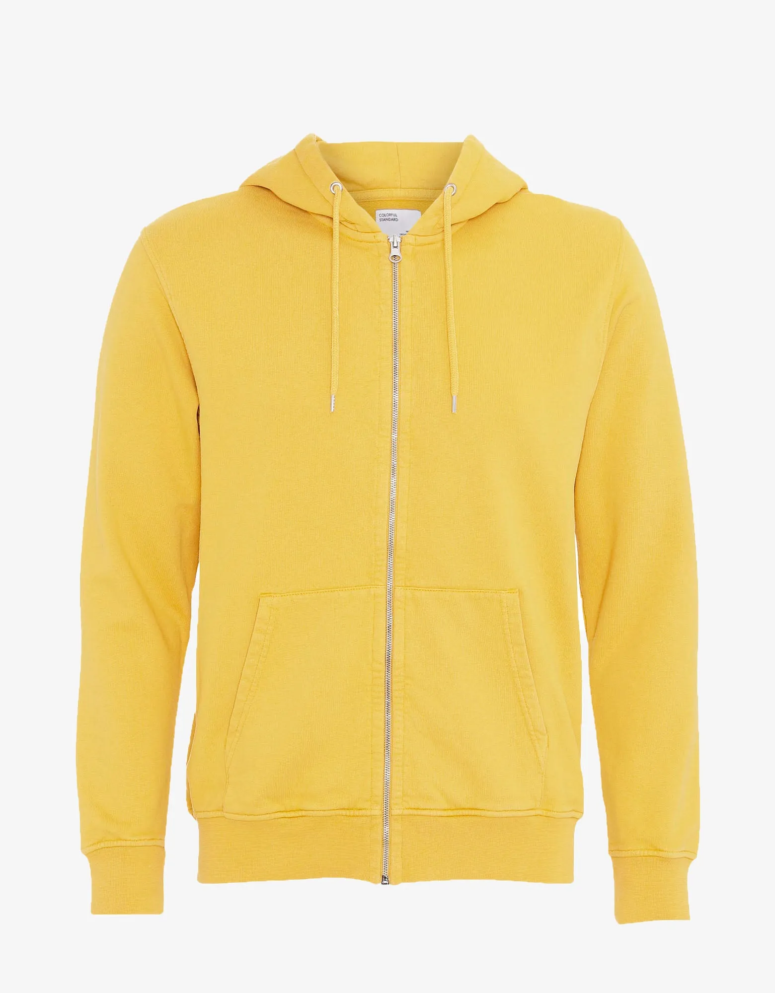 Classic Organic Zip Hood - Lemon Yellow