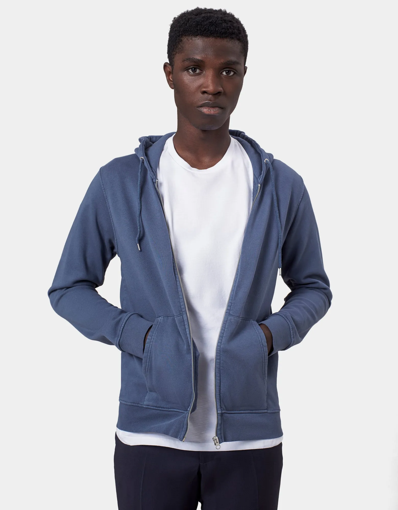 Classic Organic Zip Hood - Oyster Grey