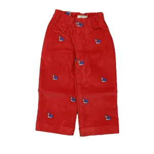 Classic Prep Boys Post Box Red Snail Corduroy Pants