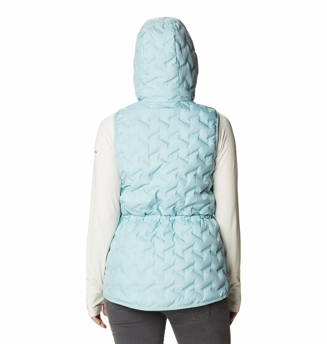 Columbia Women Blue Omni-Heat Reflective Delta Ridge Hooded Vest