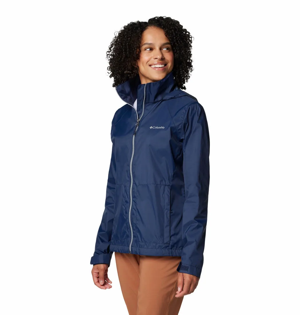 Columbia Women Blue Omni-Shield Switchback IV Waterproof Rain Jacket