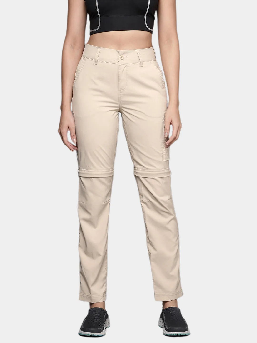 Columbia Women Brown Omni-Shade Silver Ridge Utility Convertible Pant