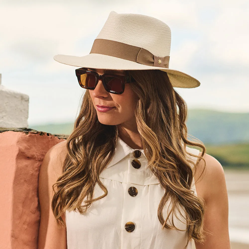Failsworth Hats Chatsworth Panama Fedora Hat - Bleach-Taupe