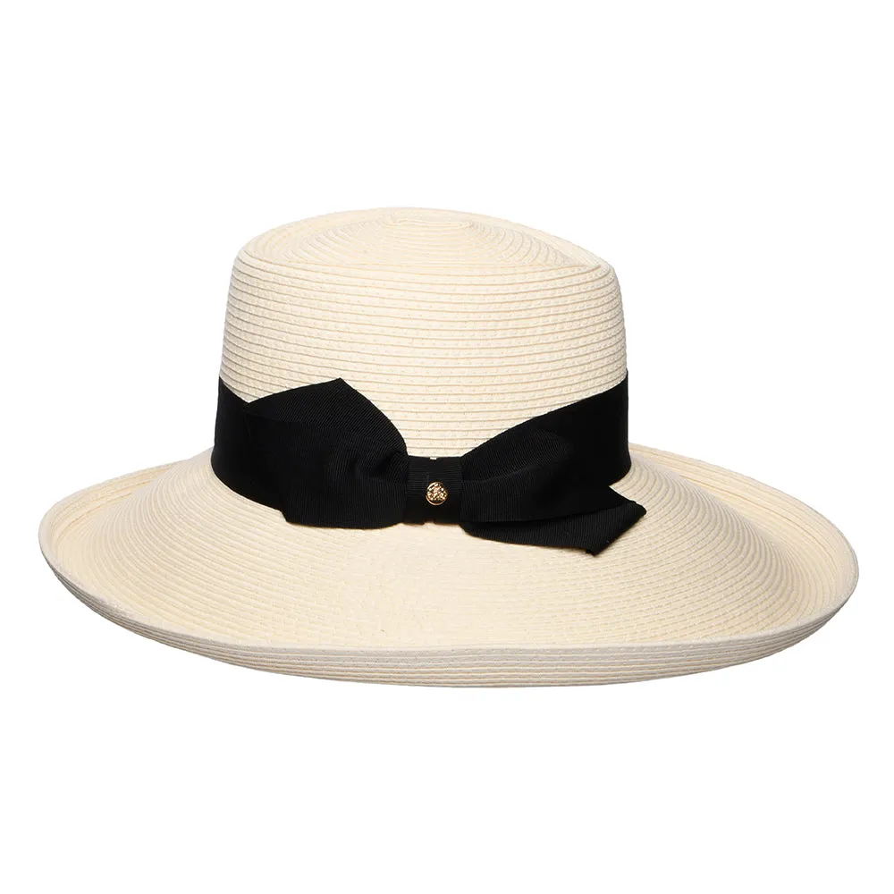 Failsworth Hats Sissinghurst Straw Sun Hat with Bow - Ivory