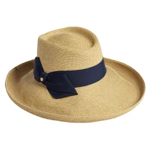 Failsworth Hats Sissinghurst Straw Sun Hat with Bow - Natural