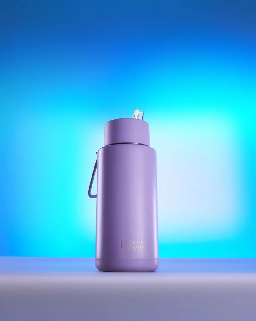Frank Green 34oz/1000ml Reusable Bottle Straw Lilac Haze