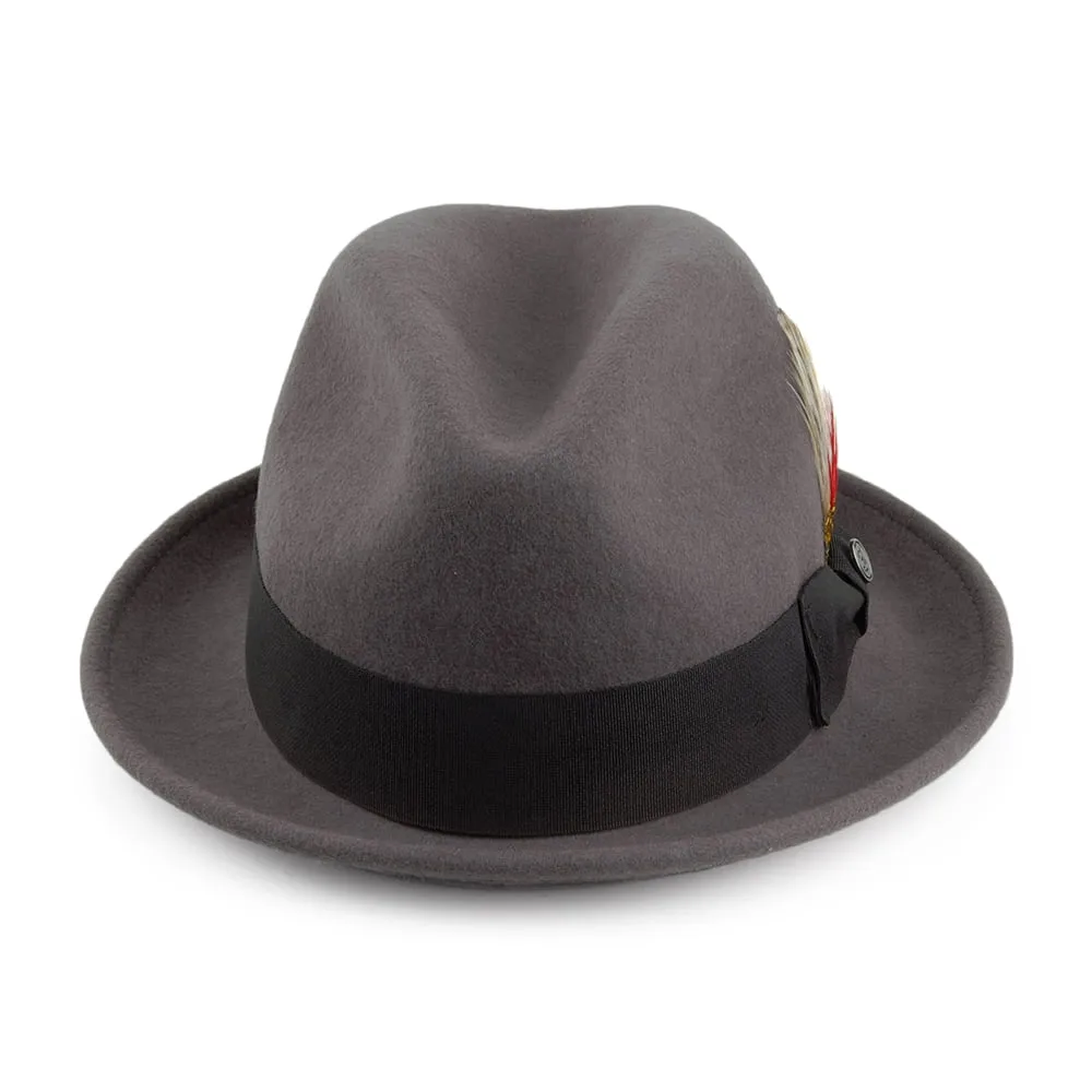 Jaxon & James Crushable Blues Trilby Hat - Grey