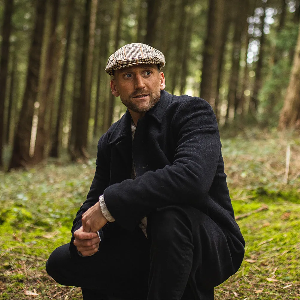 Jaxon & James HARRIS TWEED Locheport Flat Cap - Brown-Tan