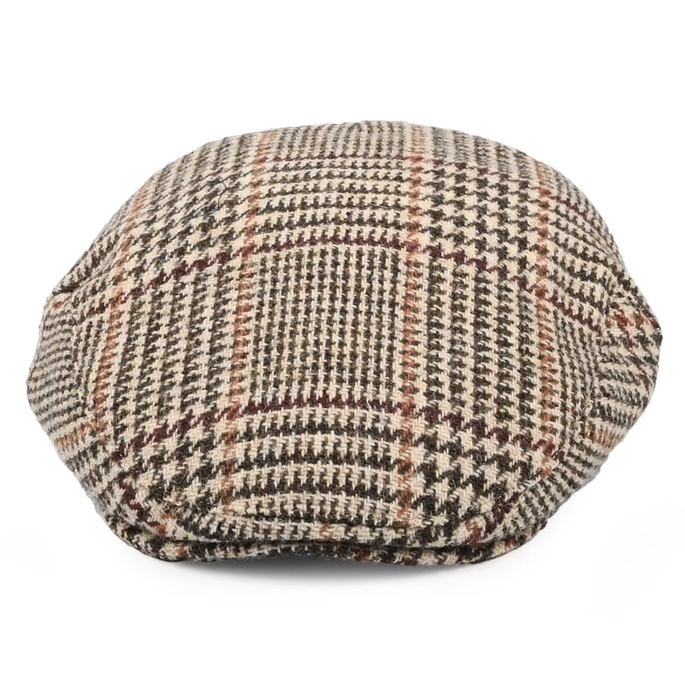Jaxon & James HARRIS TWEED Locheport Flat Cap - Brown-Tan