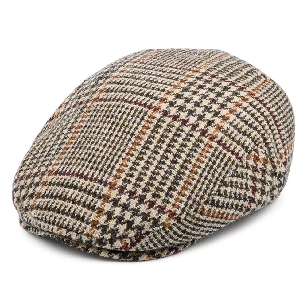 Jaxon & James HARRIS TWEED Locheport Flat Cap - Brown-Tan