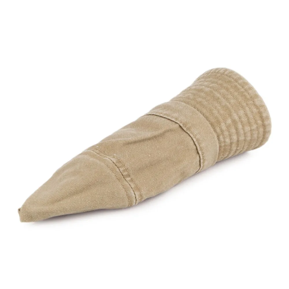 Jaxon & James Packable Cotton Bucket Hat - Khaki