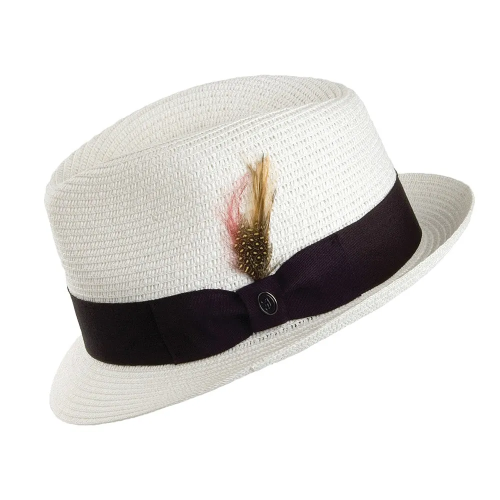 Jaxon & James Toyo Straw Trilby Hat - White