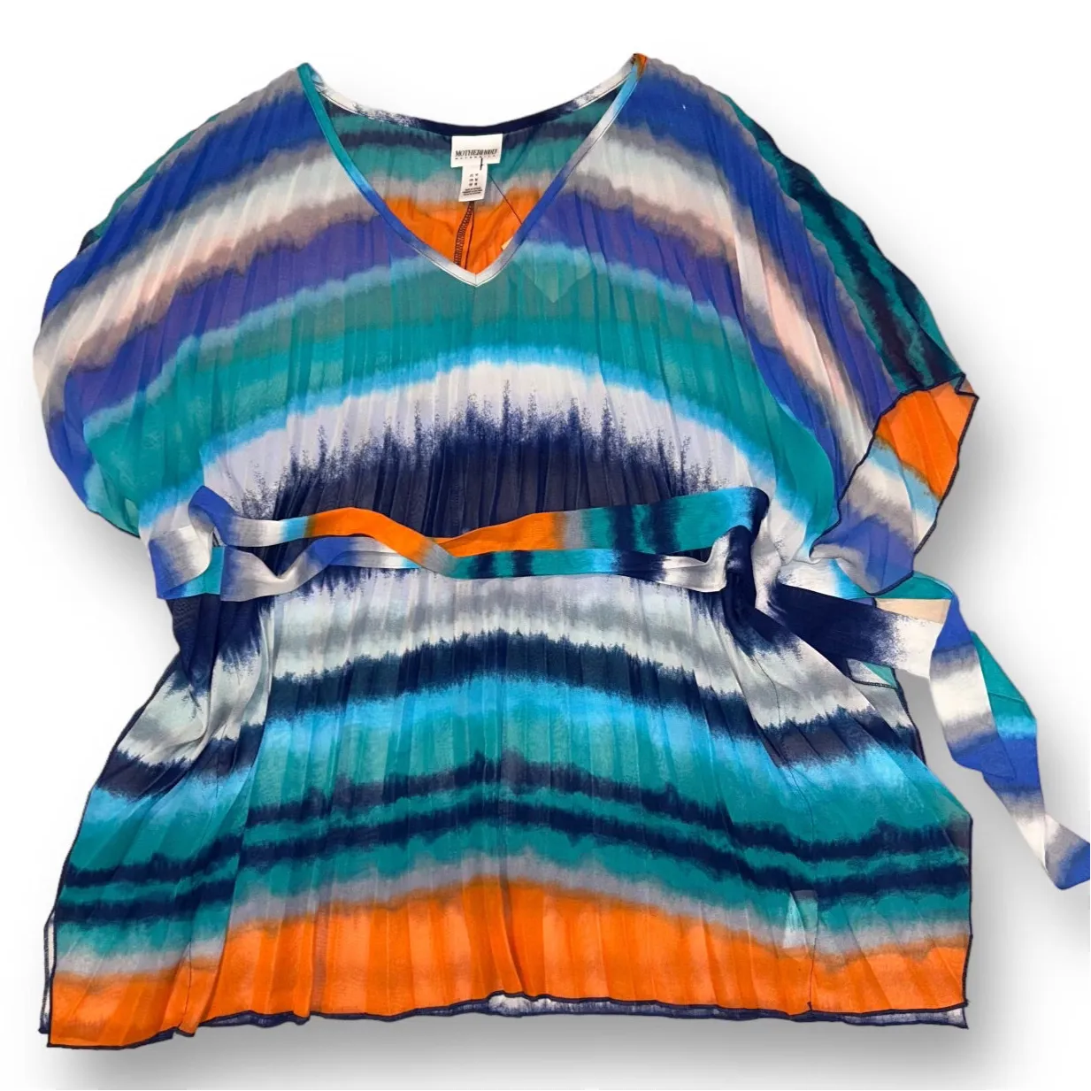 Motherhood Maternity Size M Orange/Blue Tie-Dye Fashion Top